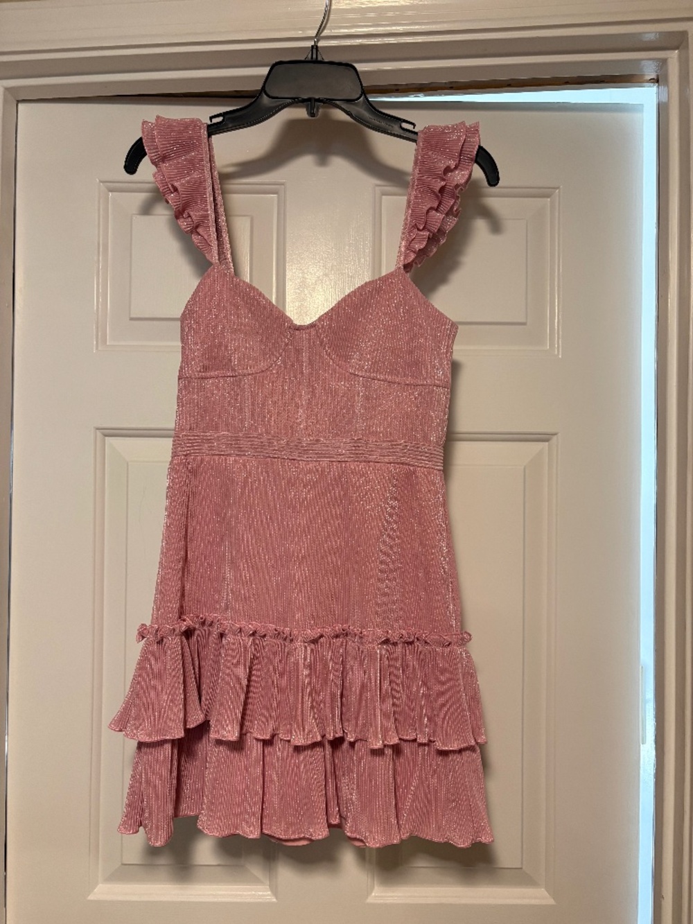 Saylor shimmery pink dress